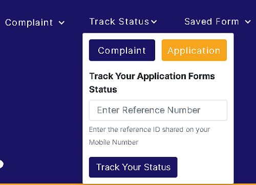 Track your application form status on Voter Portal